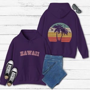 Hawaii Sunset Hoodie: Tropical Beach Sweatshirt