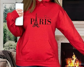 Paris Eiffelturm Hoodie: Französisches ästhetisches Reise-Sweatshirt