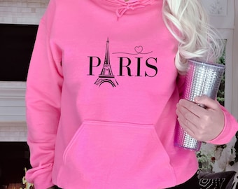 Moletom com capuz da Torre Eiffel de Paris - Moletom de viagem com estética francesa