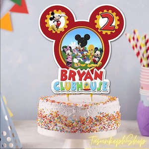 Mickey Mouse | Custom Cake Topper | Cupcake Toppers | Digital Download | Baby Shower | Mickey Clubhouse Cake Topper | Mickey Clubhouse