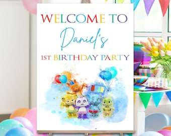 Word Party  Birthday Party, Bridal Shower Sign | Welcome Sign For Party | Word Party Birthday Welcome Sign | Baby Shower | Birthday Party