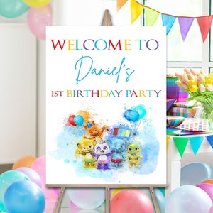 Word Party  Birthday Party, Bridal Shower Sign | Welcome Sign For Party | Word Party Birthday Welcome Sign | Baby Shower | Birthday Party