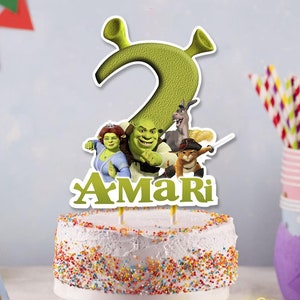 Printable Shrek Cake Topper, Shrek Birthday Party Cake Topper, Birthday Party for Kids, Shrek Cake Decoration, Shrek Birthday, Shrek Party image 1