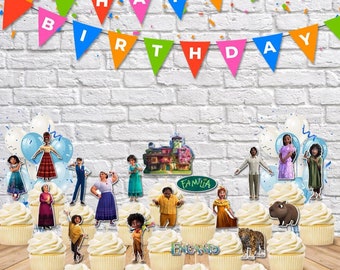 Encanto Cupcake Toppers,  Encanto Isabella Cupcake Toppers, Encanto Antonio Cupcake Topper, Encanto Birthday Party