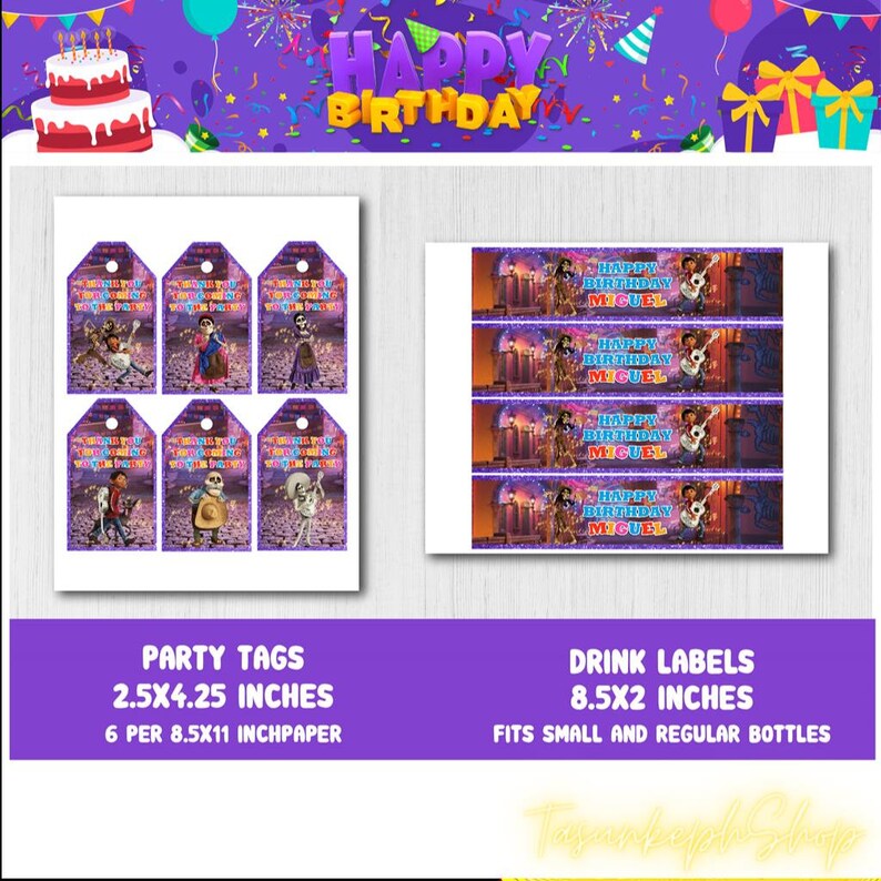 Coco Party Supplies Printable Coco Birthday Coco Party - Etsy