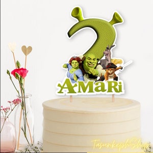 Printable Shrek Cake Topper, Shrek Birthday Party Cake Topper, Birthday Party for Kids, Shrek Cake Decoration, Shrek Birthday, Shrek Party image 4