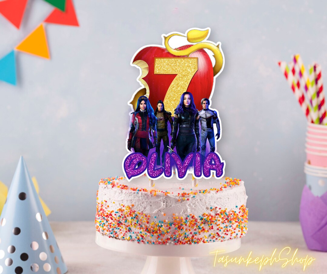Printable Personalized Descendants Cake Topper, Descendants Birthday ...