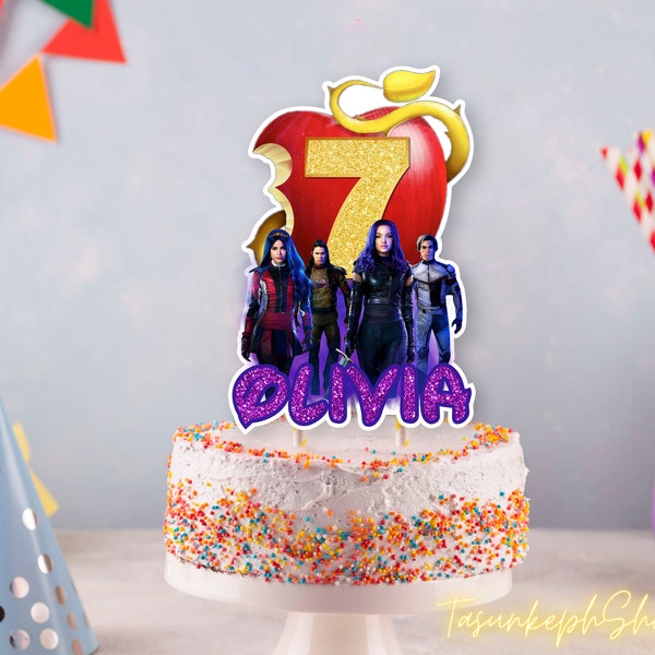 Descendants Cake Topper - Etsy