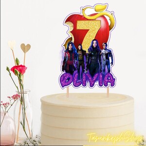 Printable Personalized Descendants Cake Topper, Descendants Birthday ...