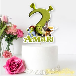 Printable Shrek Cake Topper, Shrek Birthday Party Cake Topper, Birthday Party for Kids, Shrek Cake Decoration, Shrek Birthday, Shrek Party image 3