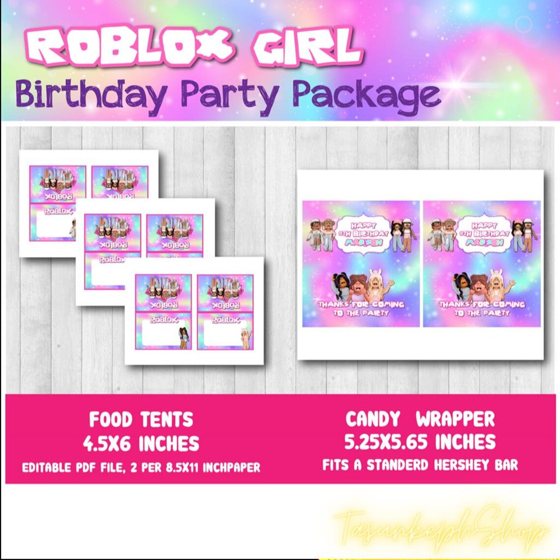 Printable Girl Cake Topper Personalized Girl Birthday Party - Etsy
