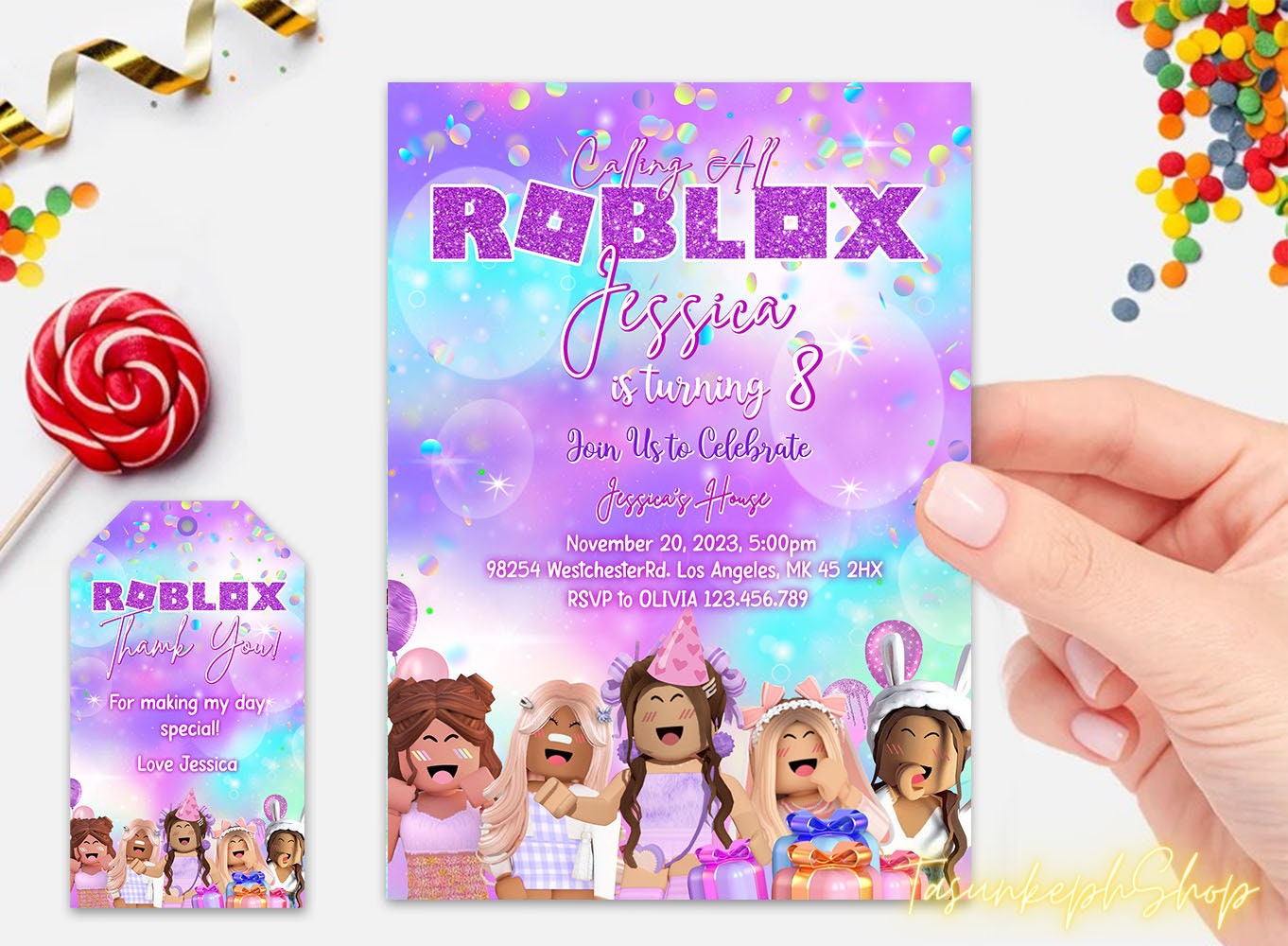 FREE PRINTABLE) – ROBLOX Birthday Party Kits Templates