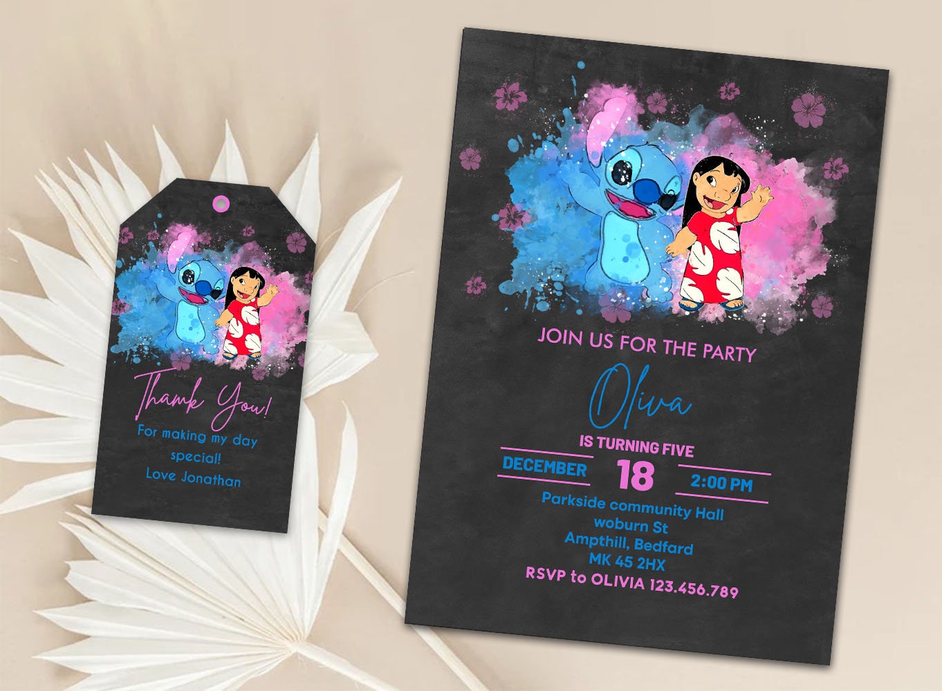 Coty Manía  Invitacion Para Cumpleaños X 10u - Stitch