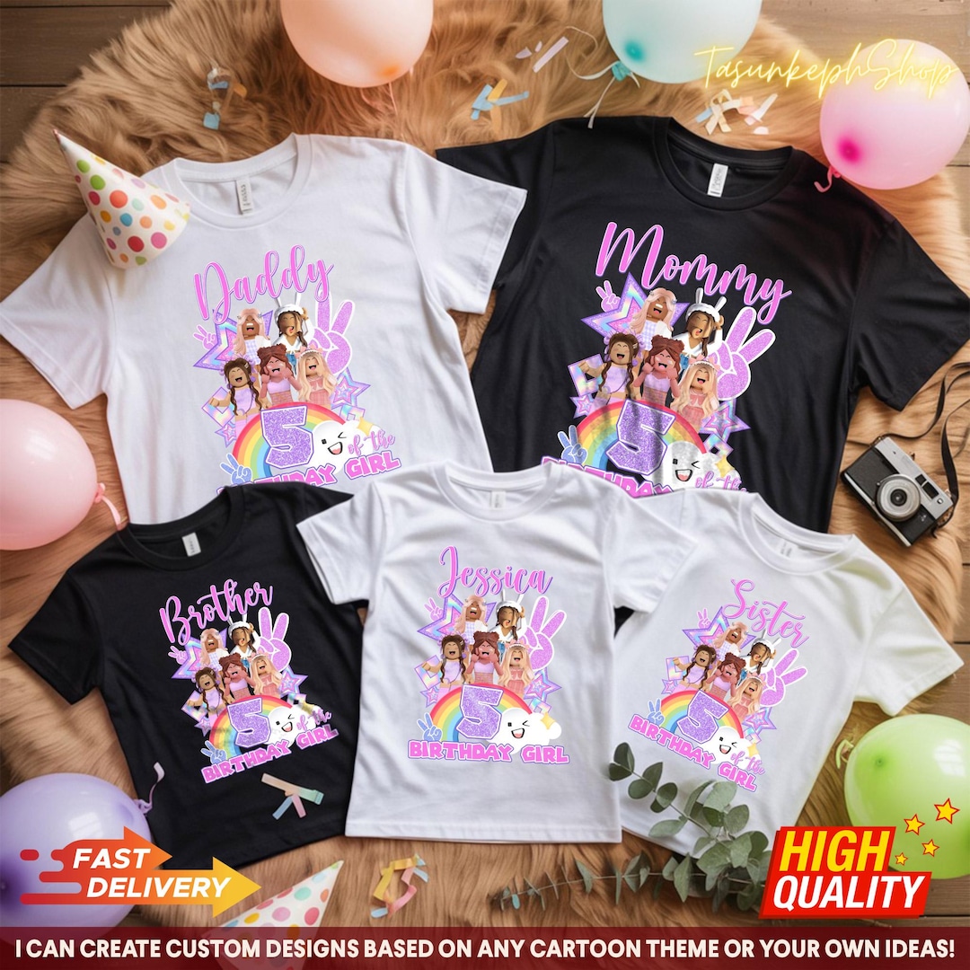 Video Game Girl Birthday Shirt, Pink Birthday Girl Outfit, Family