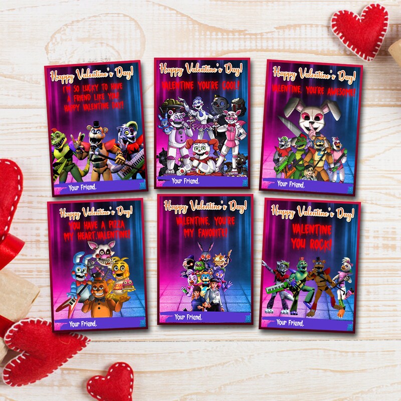 Five Nights at Freddys Valentines Day Cards - Etsy