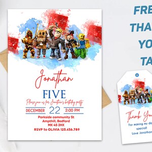 Printable Personalized Video Game Invitation, Printable Birthday Party ...