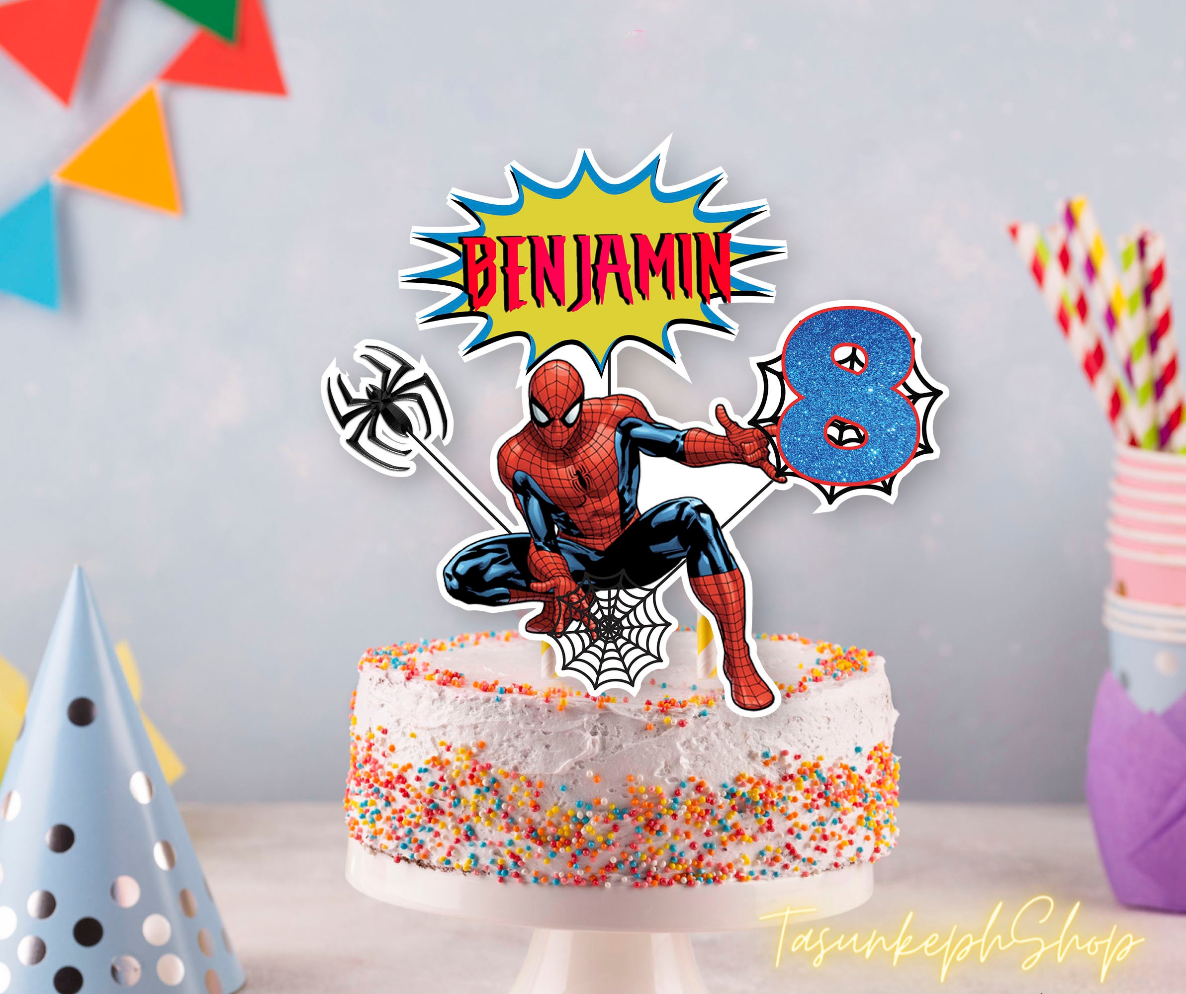 Printable Personalized Spiderman Cake Topper Spiderman Cake - Etsy ...