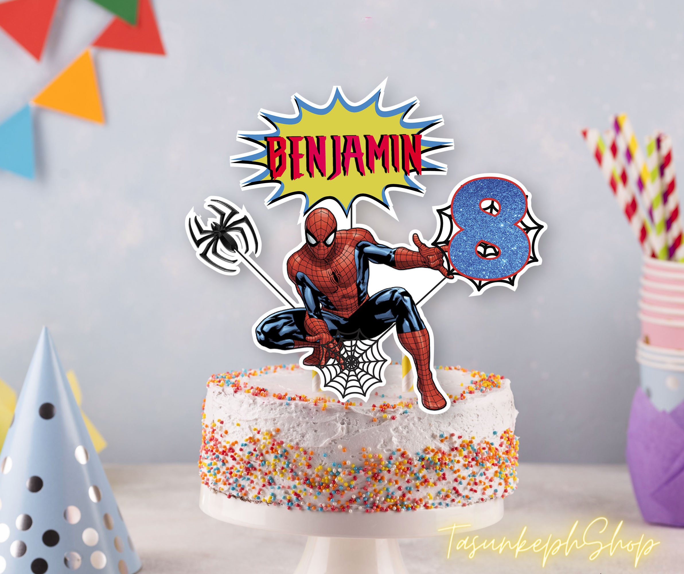 Printable Personalized Spiderman Cake Topper Spiderman Cake - Etsy ...