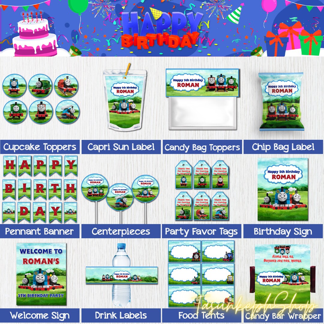 Printable Thomas the Train Pack Party Supplies for Kids, Thomas Train ...