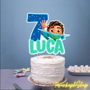 Printable Personalized Luca Cake Topper, Luca Cake Topper | Luca Birthday Party | Custom Cake Toppe, Luca Birthday Banner, Digital Download