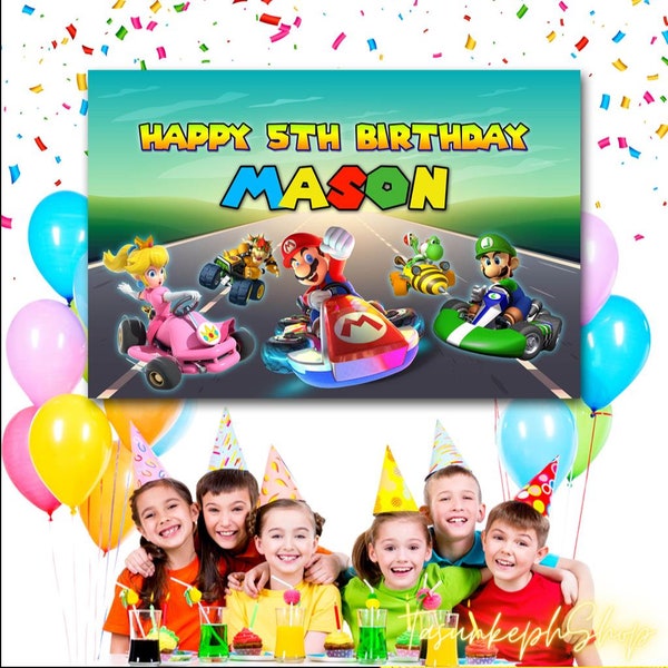 Mario Kart Party Decorations - Etsy New Zealand