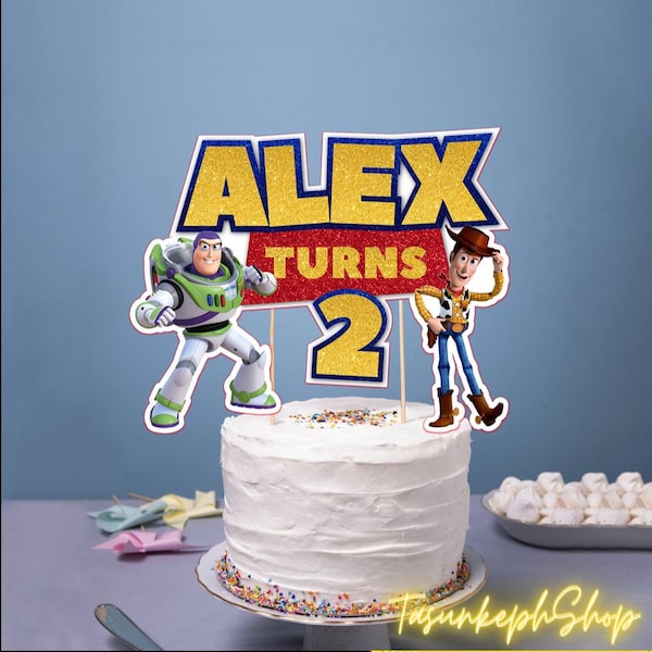Printable Personalized Toy Story Cake Topper, Birthday Cake Topper | Toy Story Inspired Cake Topper | Toy Story Printables, Digital Download