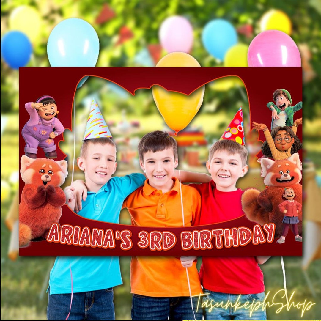 Turning Red Photo Booth Frame, Turning Red Birthday Frame, Turning Red