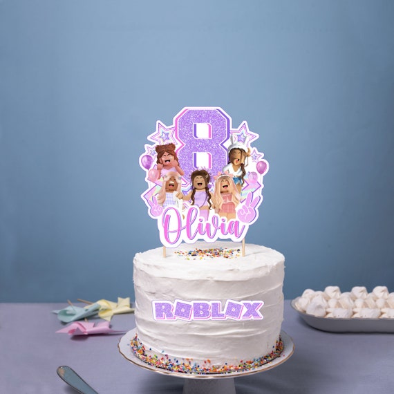 freetoedit #robloxgirlcaketopper  Roblox cake, Birthday cake topper  printable, Mermaid cake topper