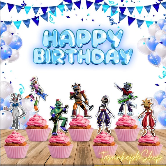 FNAF Birthday Party Supplies Set, Security Breach FNAF Birthday