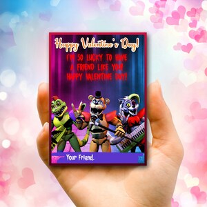 Printable Five Nights at Freddy's Security Breach Valentine's Day Card ...