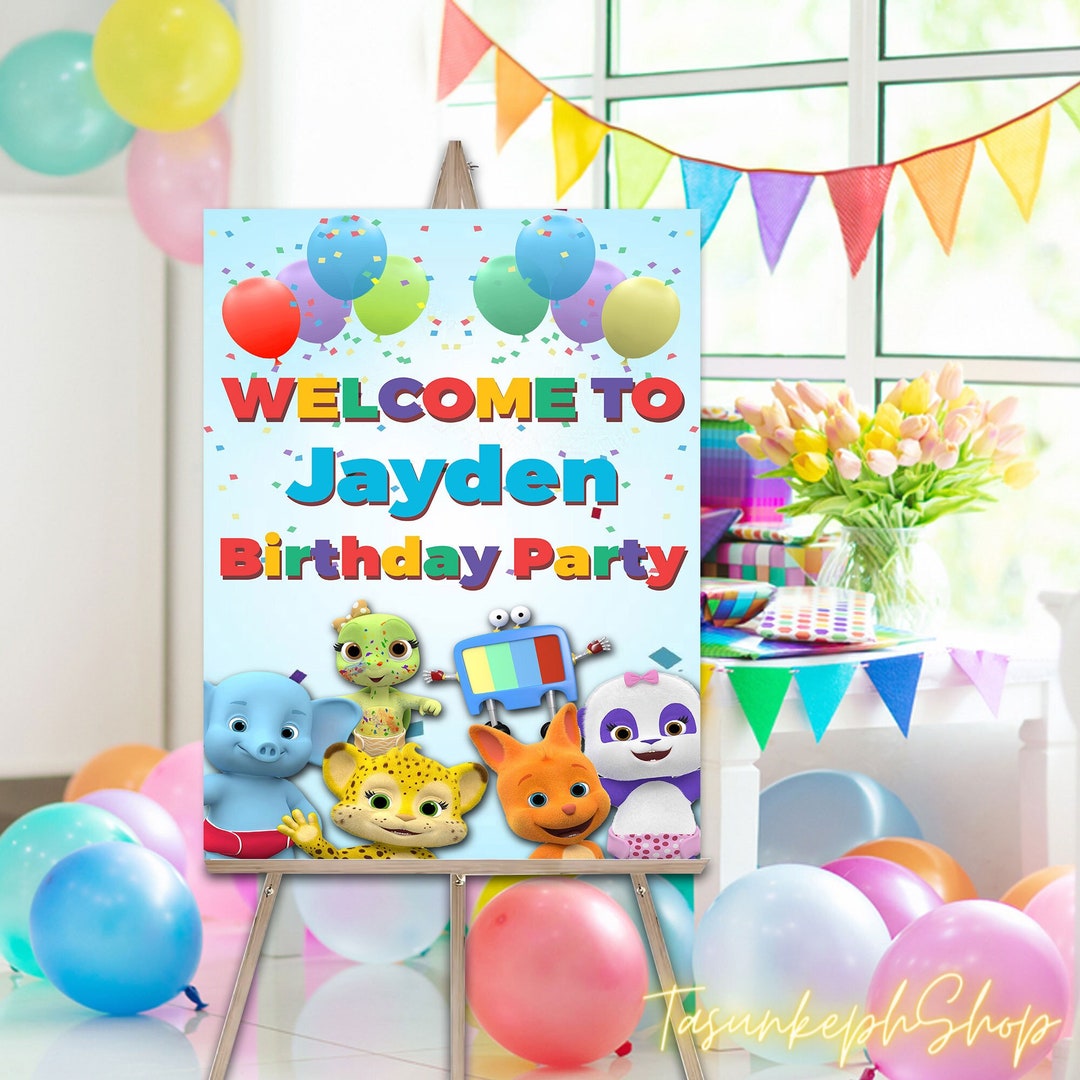Word Party Decorations, Birthday Sign, Word Party Birthday Sign, Word Party