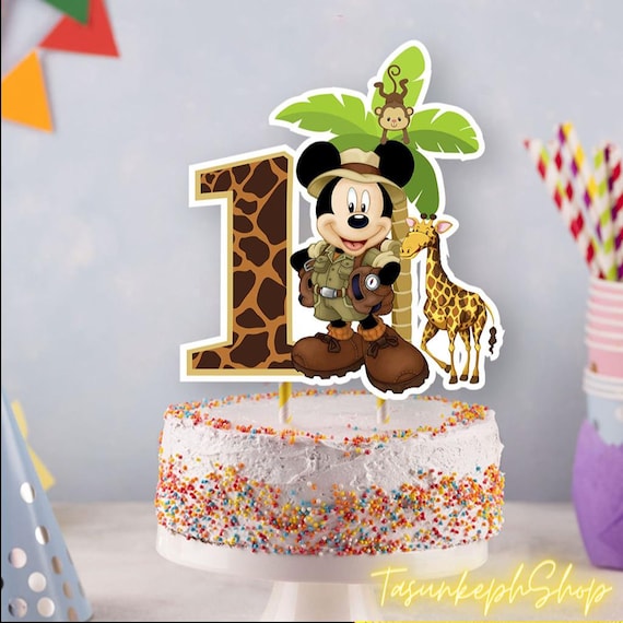 Printable Mickey Mouse Birthday Cake Topper. Custom Name & Age -   Portugal