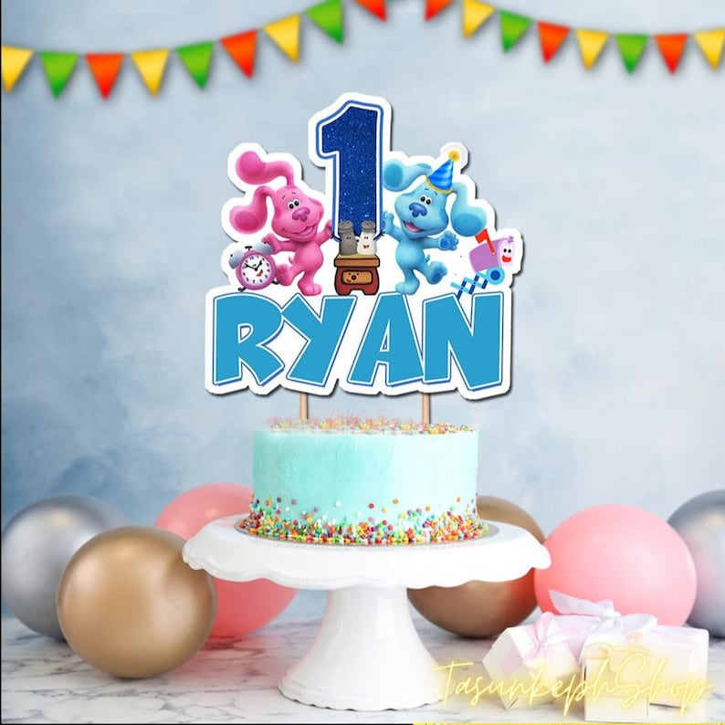 Personalized Printable Blues Clues Cake Toppers Centerpiece Etsy