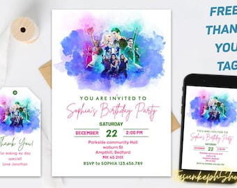 Zombies 3 Invitation | Zombies Printable | Editable In Canva | Zombies Birthday Party Invitation | Printable Birthday Party Invitations