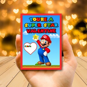 Printable Super Mario Bros Valentine's Day Card, Super Mario Bros ...