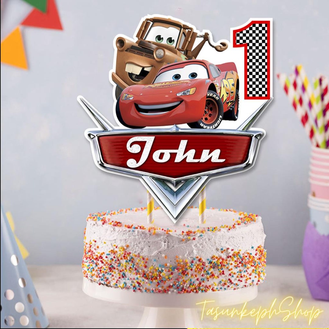 Personalized Car Cake Topper, Car Birthday, Car Party, Car Banner, Car
