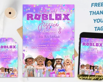 Printable Personalized Video Game Girl 4 Invitation, Kids Birthday Invitation | Birthday Decor | Digital File