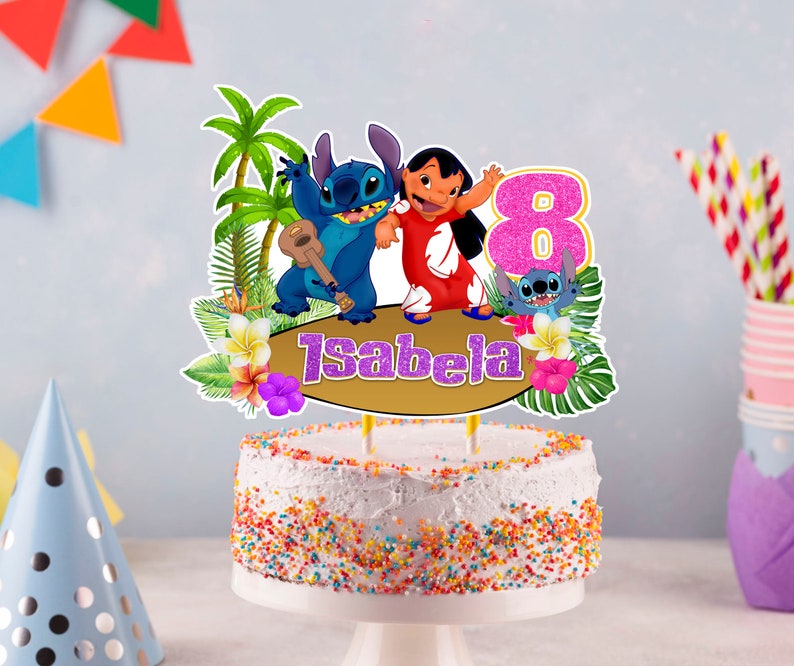 Printable Personalized Lilo and Stitch Girl Cake Topper - Etsy