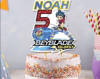 Personalized Beyblade Cake Topper, Beyblade  Birthday, Beyblade  Party, Beyblade  Banner, Beyblade  Invitation, Beyblade  Party Decoration