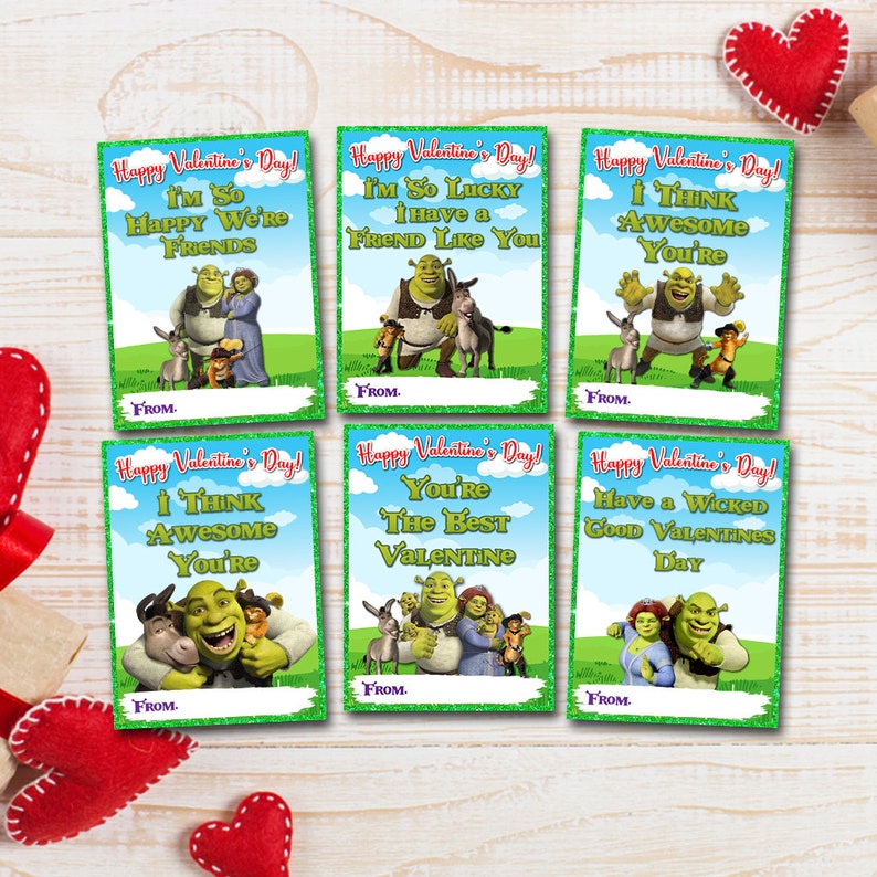 Printable Shrek Valentine's Day Card Shrek Valentine Card - Etsy
