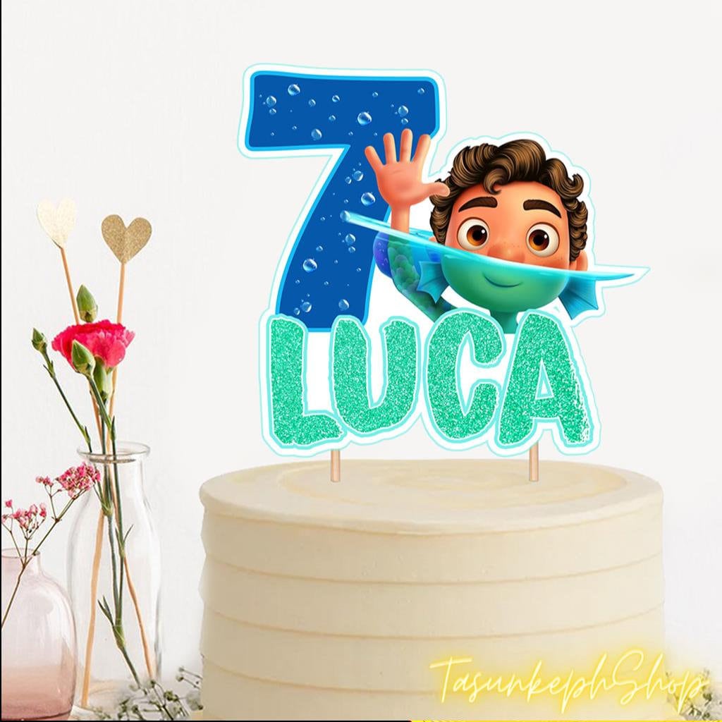 Printable Personalized Luca Cake Topper, Luca Cake Topper Luca