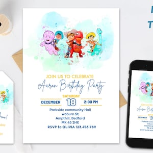 Personalized Dino Ranch Kids Invitation, Dino Ranch Birthday Invitation, Dino Ranch Party, Kids Birthday, Boy Birthday, DIGITAL DOWNLOAD