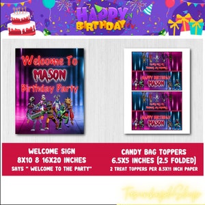 Printable Five Nights at Freddy's Security Cake Topper,personalized ...