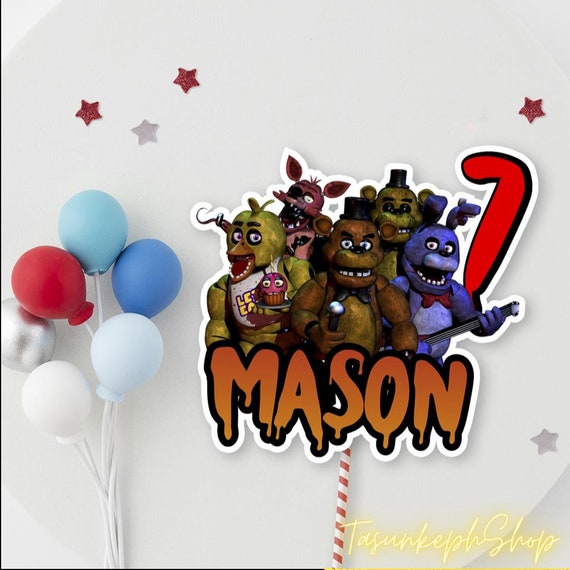 Five Nights at Freddy's Cake Topper or Cupcake Toppers, FNAF Cake Topper, FNAF  Cupcake Toppers, Five Nights at Freddy's Birthday Party 