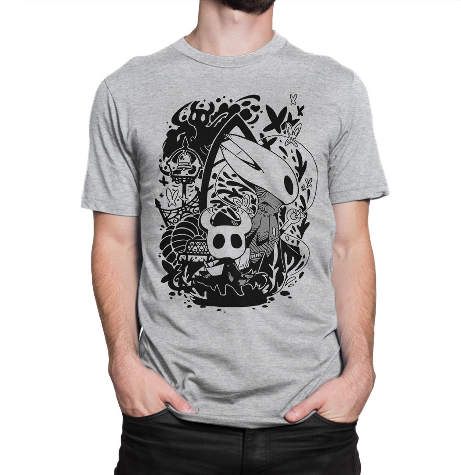 Hollow Knight Art T-Shirt, 100% Cotton Shirt, Men's Women's All Sizes (mw-231)