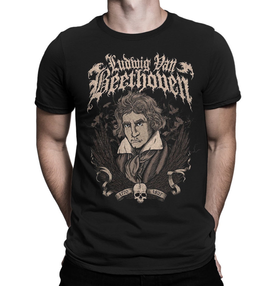 Ludwig Van Beethoven Heavy Metal Style T-shirt, Men