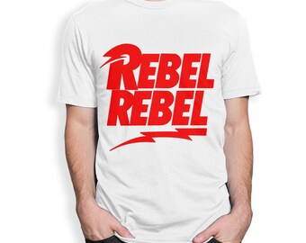 David Bowie Rebel Rebel T-Shirt, 100% Cotton Shirt, Men's Women's All Sizes (mw-264)
