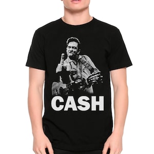 Johnny Cash Middle Finger T-Shirt, Men&#39;s Women&#39;s All Sizes (mw-107)