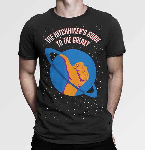 銀河ヒッチハイク・ガイド Tシャツ、100%コットンシャツ、メンズ