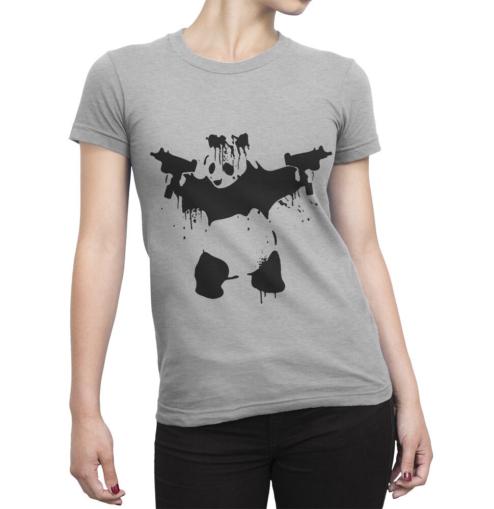 Banksy Panda With Guns T-shirt, Men's Women's All Sizes (mw-130